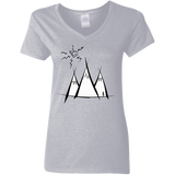 T-Shirts Sport Grey / S Sunny Mountains Women's V-Neck T-Shirt