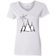 T-Shirts White / S Sunny Mountains Women's V-Neck T-Shirt