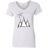 T-Shirts White / S Sunny Mountains Women's V-Neck T-Shirt