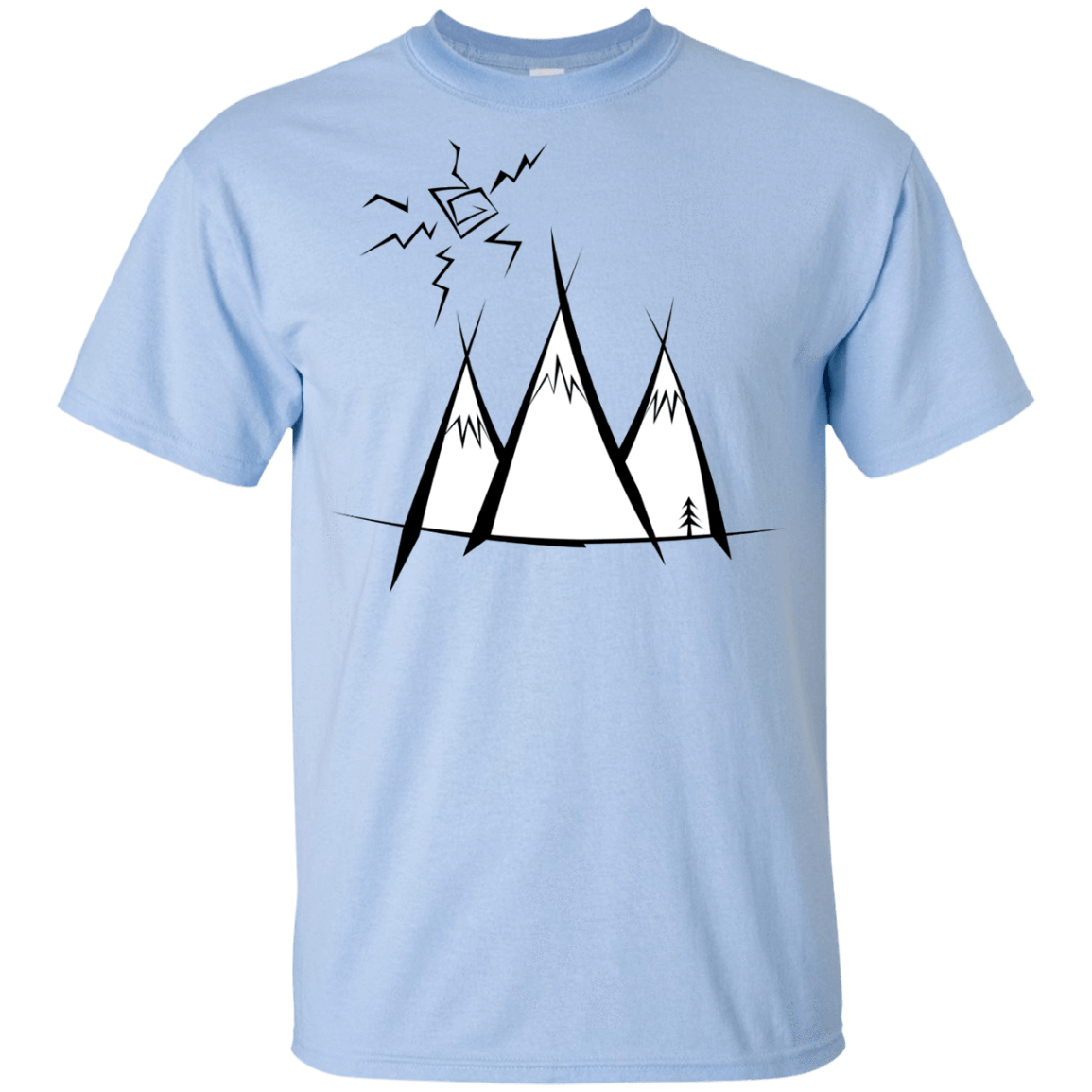 T-Shirts Light Blue / YXS Sunny Mountains Youth T-Shirt
