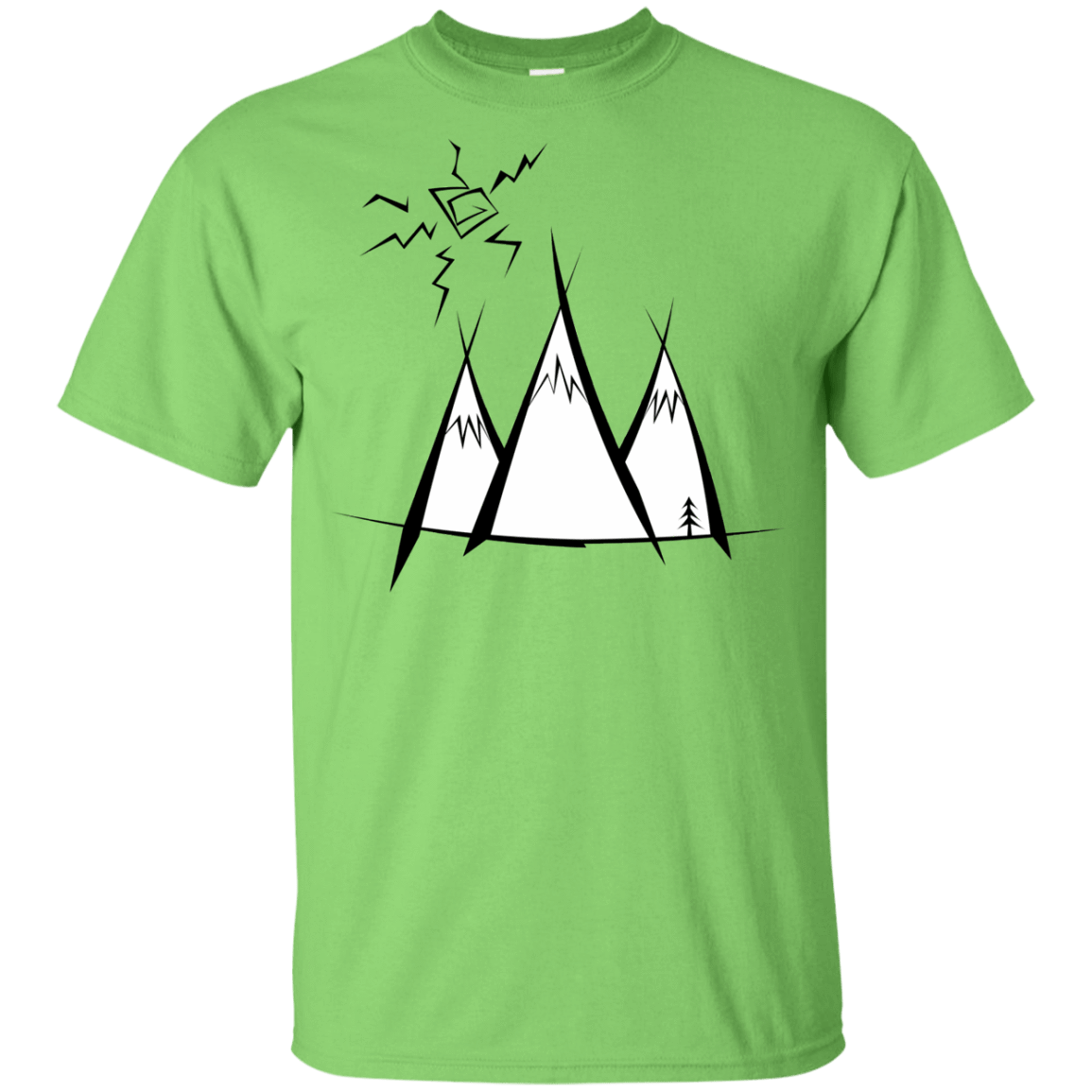 T-Shirts Lime / YXS Sunny Mountains Youth T-Shirt