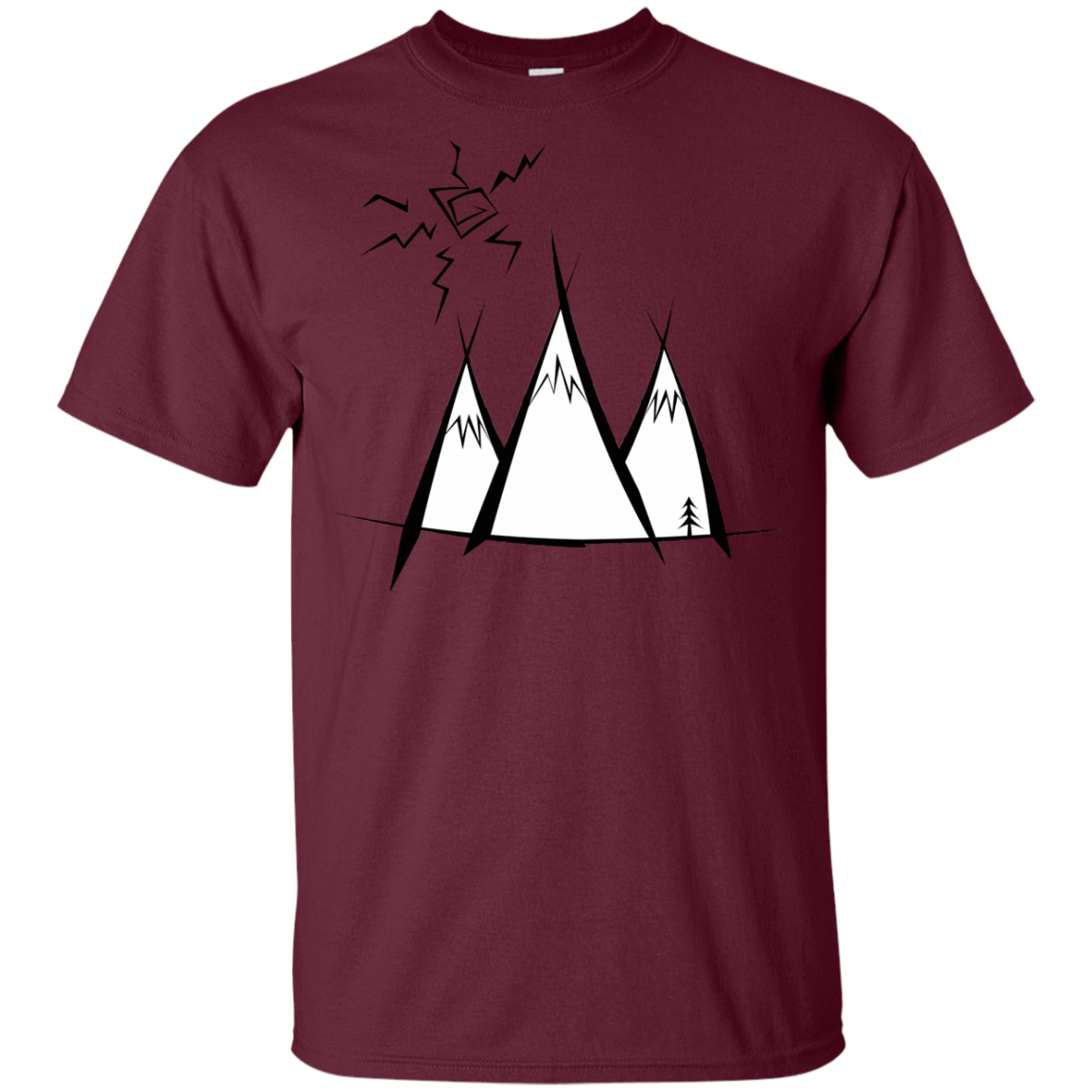 T-Shirts Maroon / YXS Sunny Mountains Youth T-Shirt