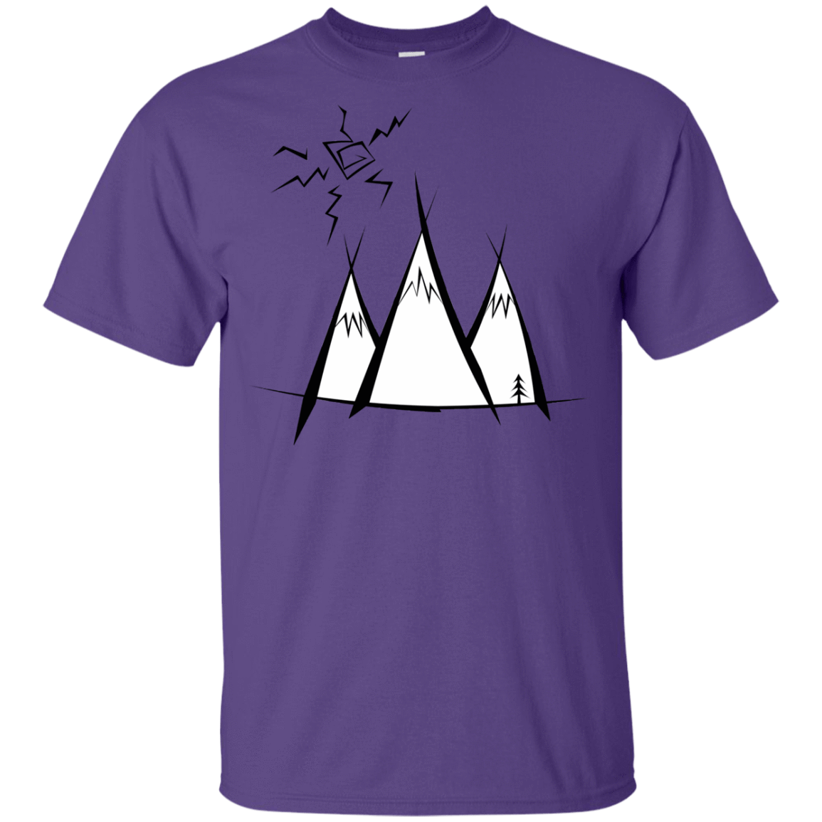T-Shirts Purple / YXS Sunny Mountains Youth T-Shirt