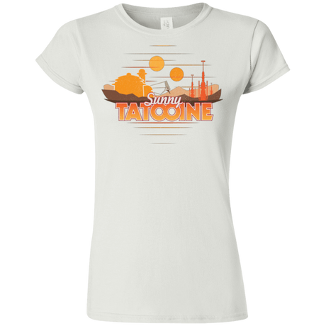 T-Shirts White / S Sunny Tatooine Junior Slimmer-Fit T-Shirt