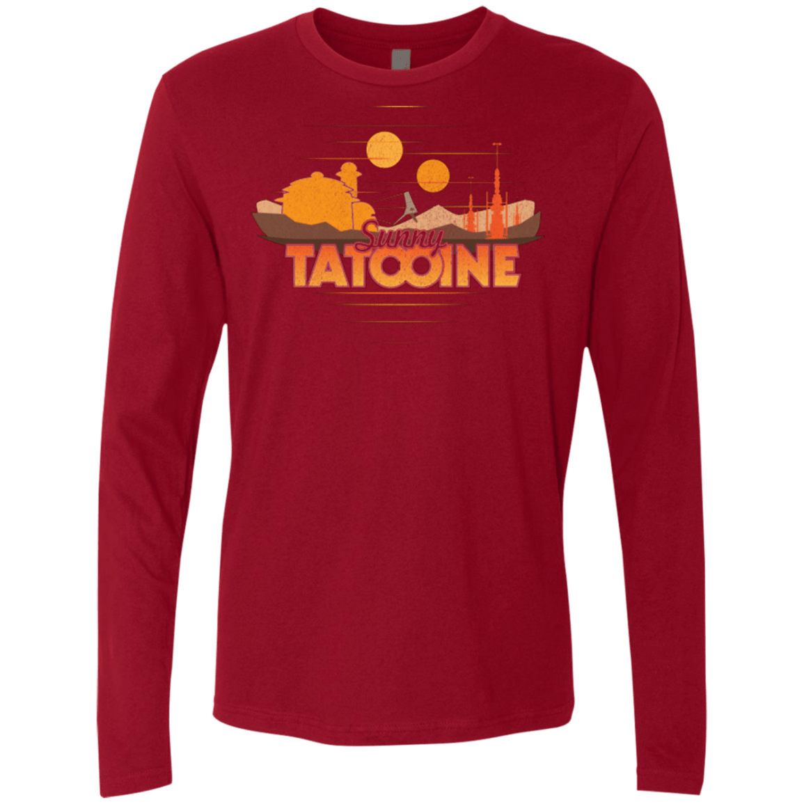 T-Shirts Cardinal / S Sunny Tatooine Men's Premium Long Sleeve