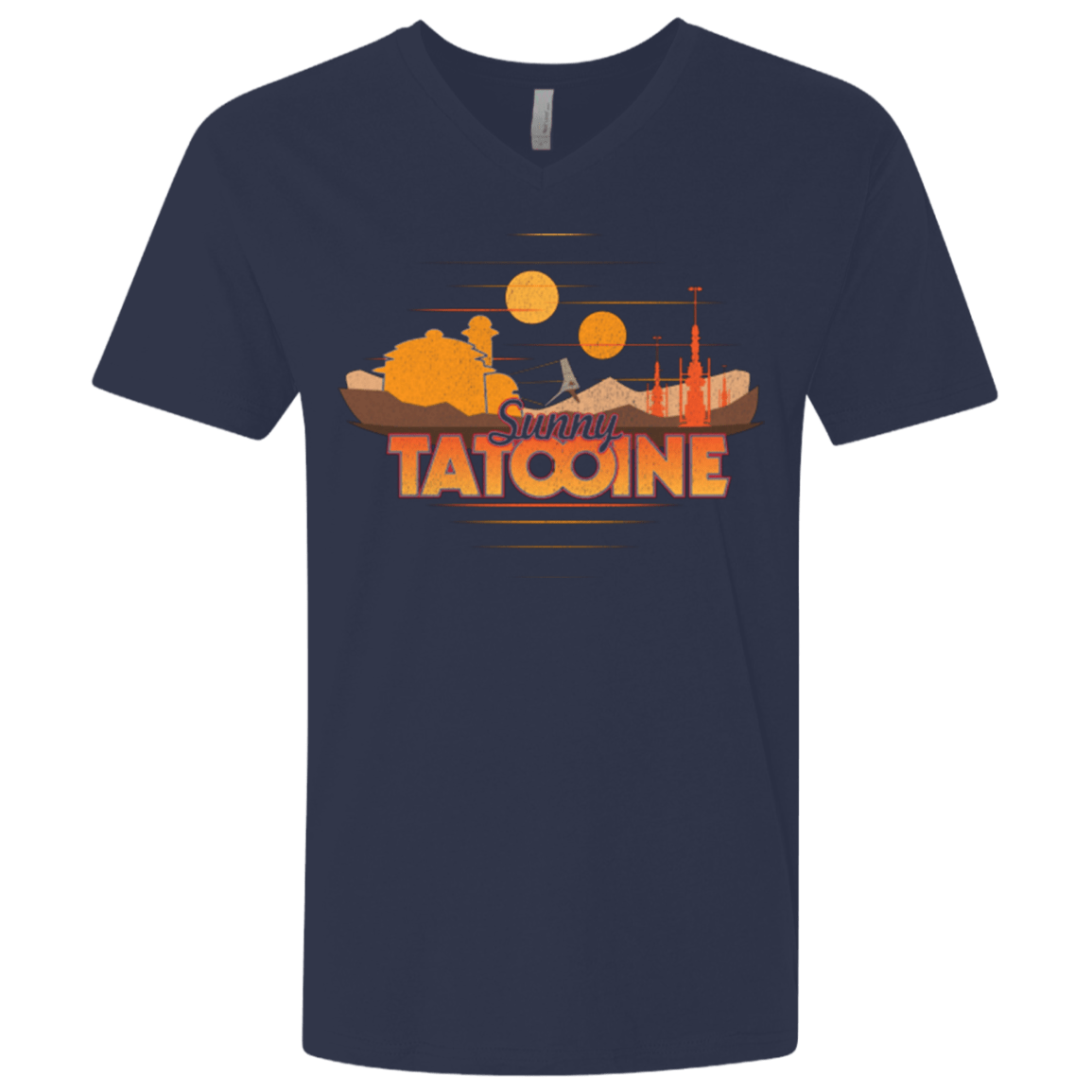 T-Shirts Midnight Navy / X-Small Sunny Tatooine Men's Premium V-Neck