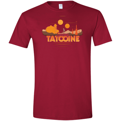 T-Shirts Cardinal Red / S Sunny Tatooine Men's Semi-Fitted Softstyle