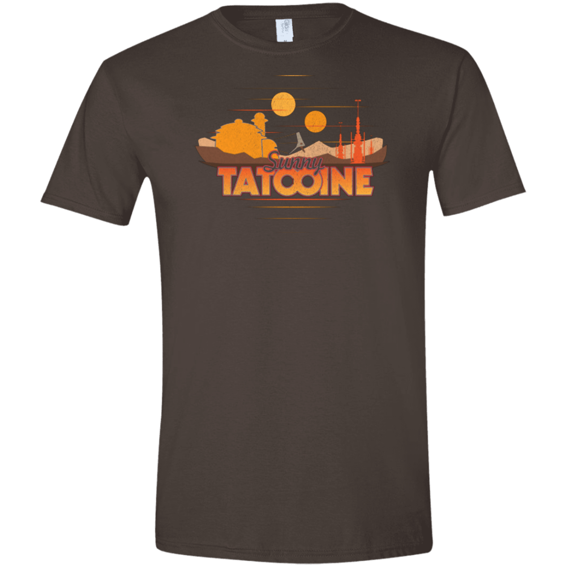 T-Shirts Dark Chocolate / S Sunny Tatooine Men's Semi-Fitted Softstyle