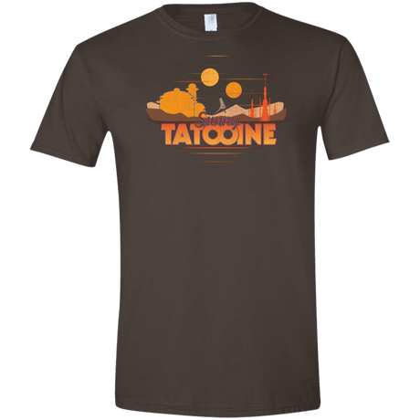 T-Shirts Dark Chocolate / S Sunny Tatooine Men's Semi-Fitted Softstyle
