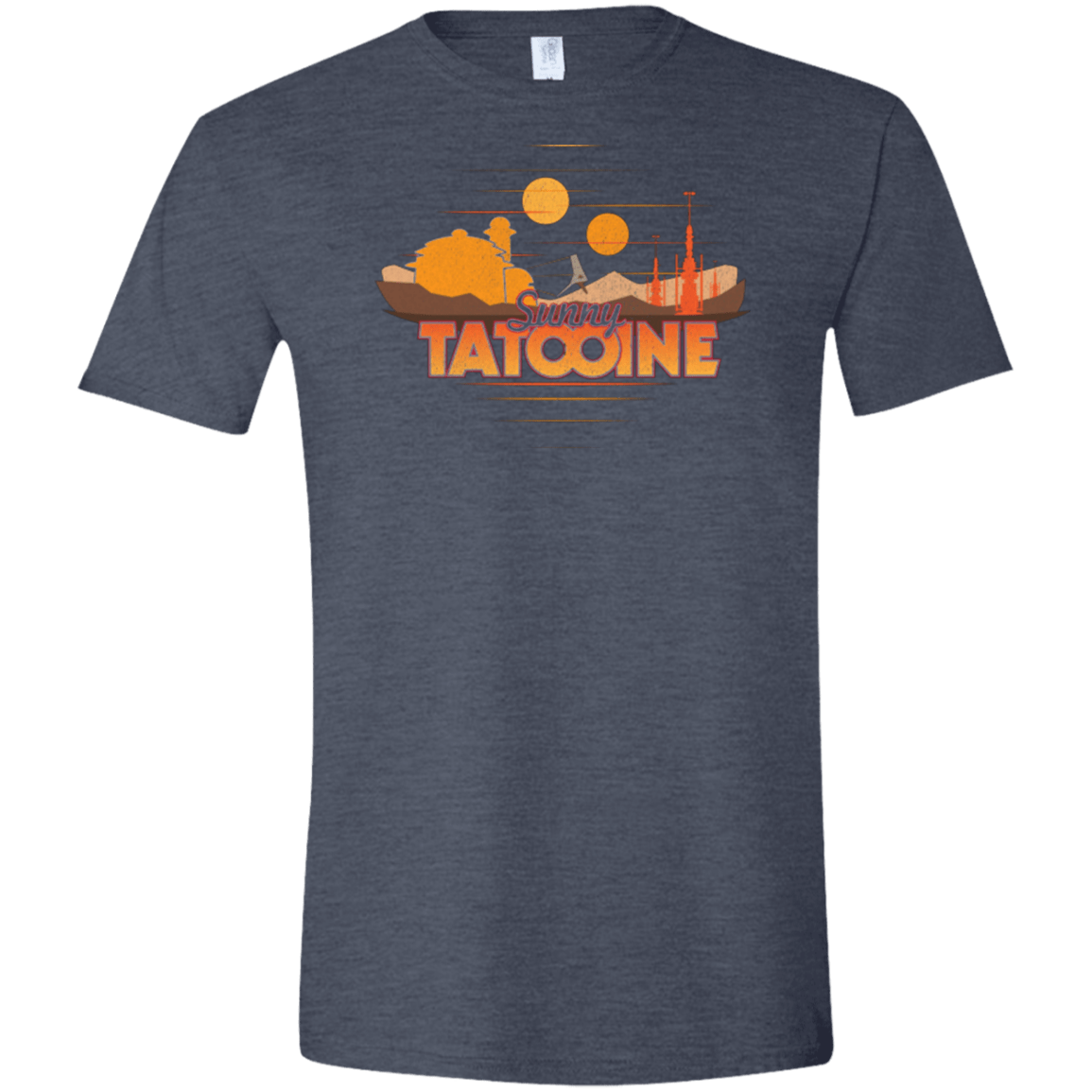 T-Shirts Heather Navy / S Sunny Tatooine Men's Semi-Fitted Softstyle
