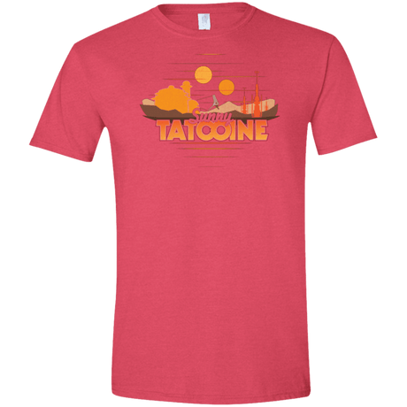 T-Shirts Heather Red / S Sunny Tatooine Men's Semi-Fitted Softstyle