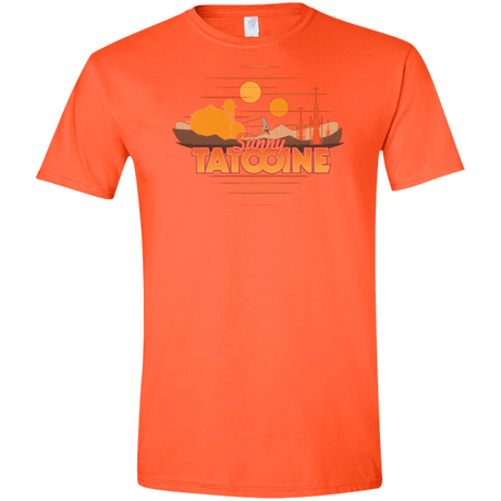 T-Shirts Orange / S Sunny Tatooine Men's Semi-Fitted Softstyle