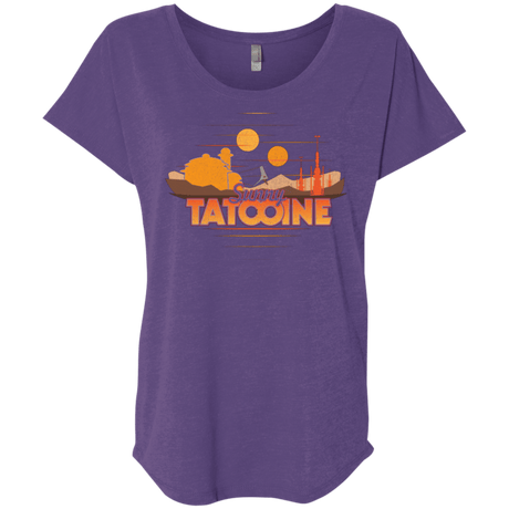 T-Shirts Purple Rush / X-Small Sunny Tatooine Triblend Dolman Sleeve