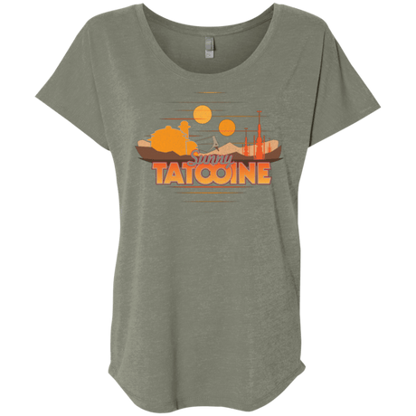 T-Shirts Venetian Grey / X-Small Sunny Tatooine Triblend Dolman Sleeve