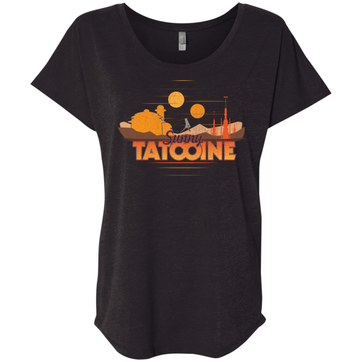 T-Shirts Vintage Black / X-Small Sunny Tatooine Triblend Dolman Sleeve