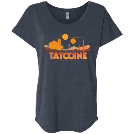 T-Shirts Vintage Navy / X-Small Sunny Tatooine Triblend Dolman Sleeve