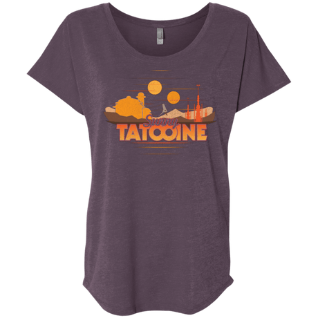 T-Shirts Vintage Purple / X-Small Sunny Tatooine Triblend Dolman Sleeve