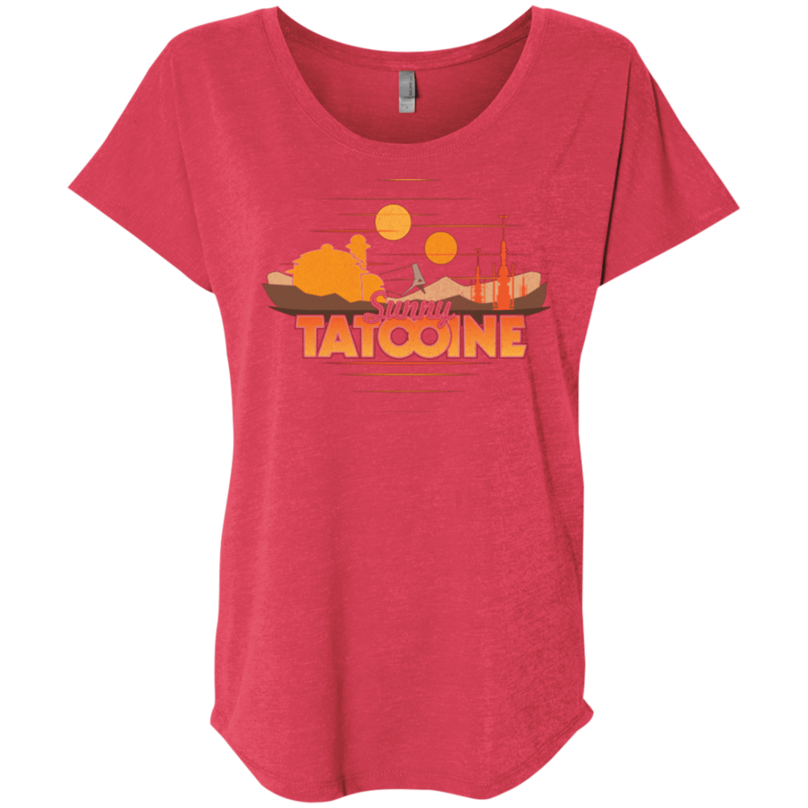 T-Shirts Vintage Red / X-Small Sunny Tatooine Triblend Dolman Sleeve