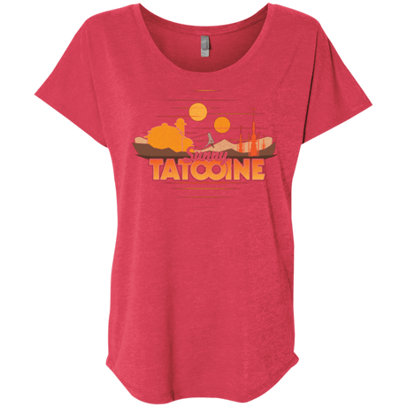 T-Shirts Vintage Red / X-Small Sunny Tatooine Triblend Dolman Sleeve