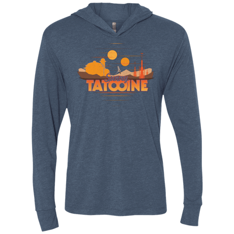 T-Shirts Indigo / X-Small Sunny Tatooine Triblend Long Sleeve Hoodie Tee