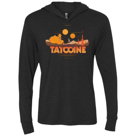T-Shirts Vintage Black / X-Small Sunny Tatooine Triblend Long Sleeve Hoodie Tee