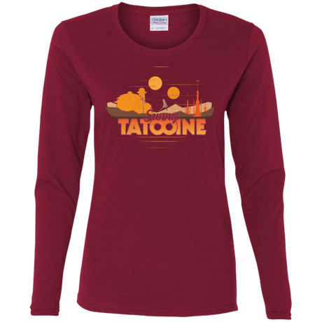 T-Shirts Cardinal / S Sunny Tatooine Women's Long Sleeve T-Shirt