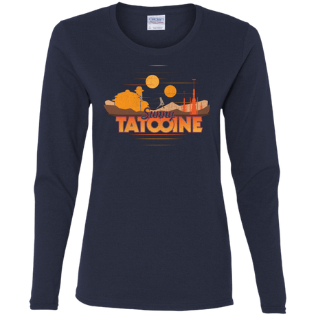 T-Shirts Navy / S Sunny Tatooine Women's Long Sleeve T-Shirt