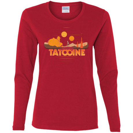 T-Shirts Red / S Sunny Tatooine Women's Long Sleeve T-Shirt