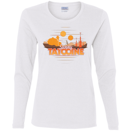 T-Shirts White / S Sunny Tatooine Women's Long Sleeve T-Shirt