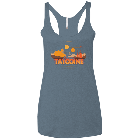 T-Shirts Indigo / X-Small Sunny Tatooine Women's Triblend Racerback Tank