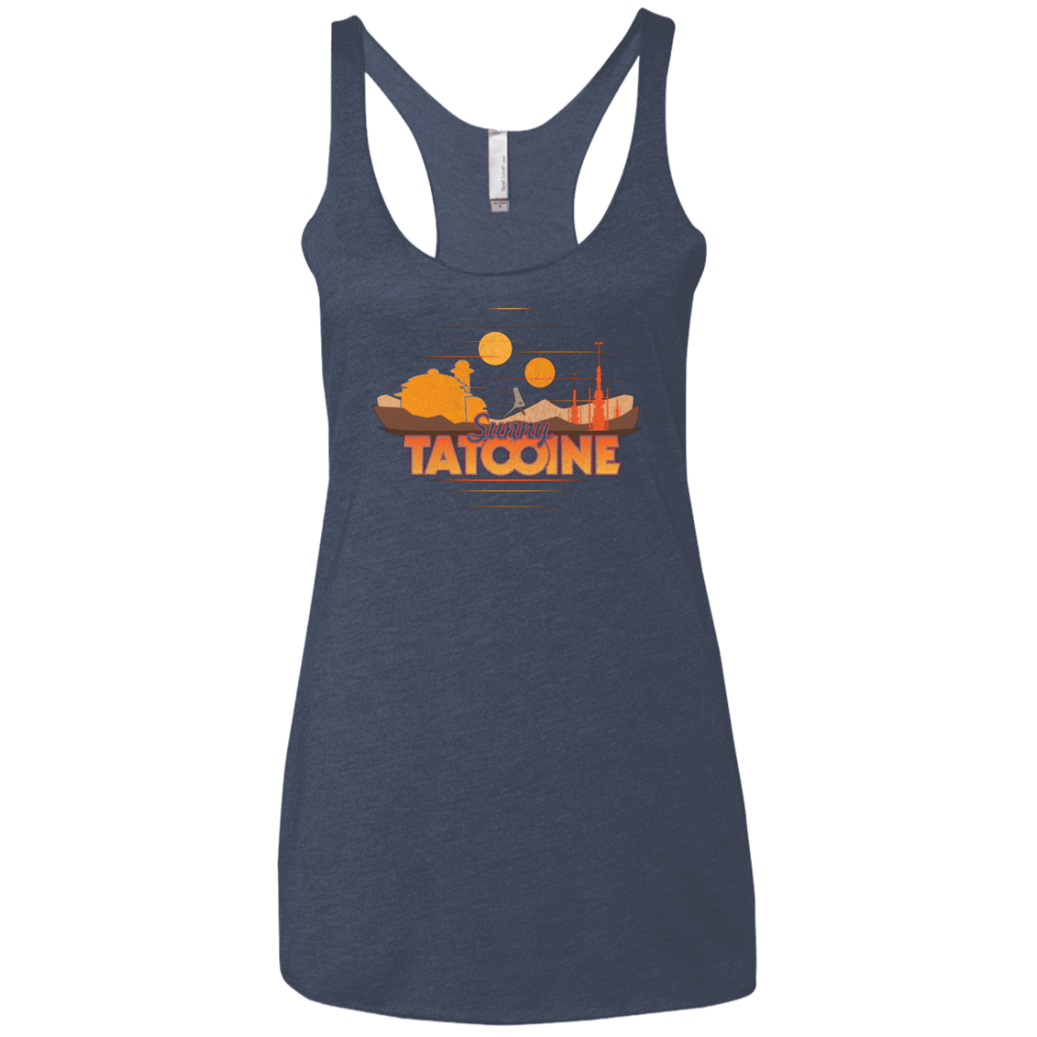 T-Shirts Vintage Navy / X-Small Sunny Tatooine Women's Triblend Racerback Tank