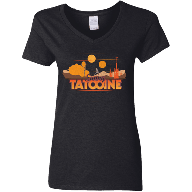 T-Shirts Black / S Sunny Tatooine Women's V-Neck T-Shirt