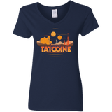 T-Shirts Navy / S Sunny Tatooine Women's V-Neck T-Shirt