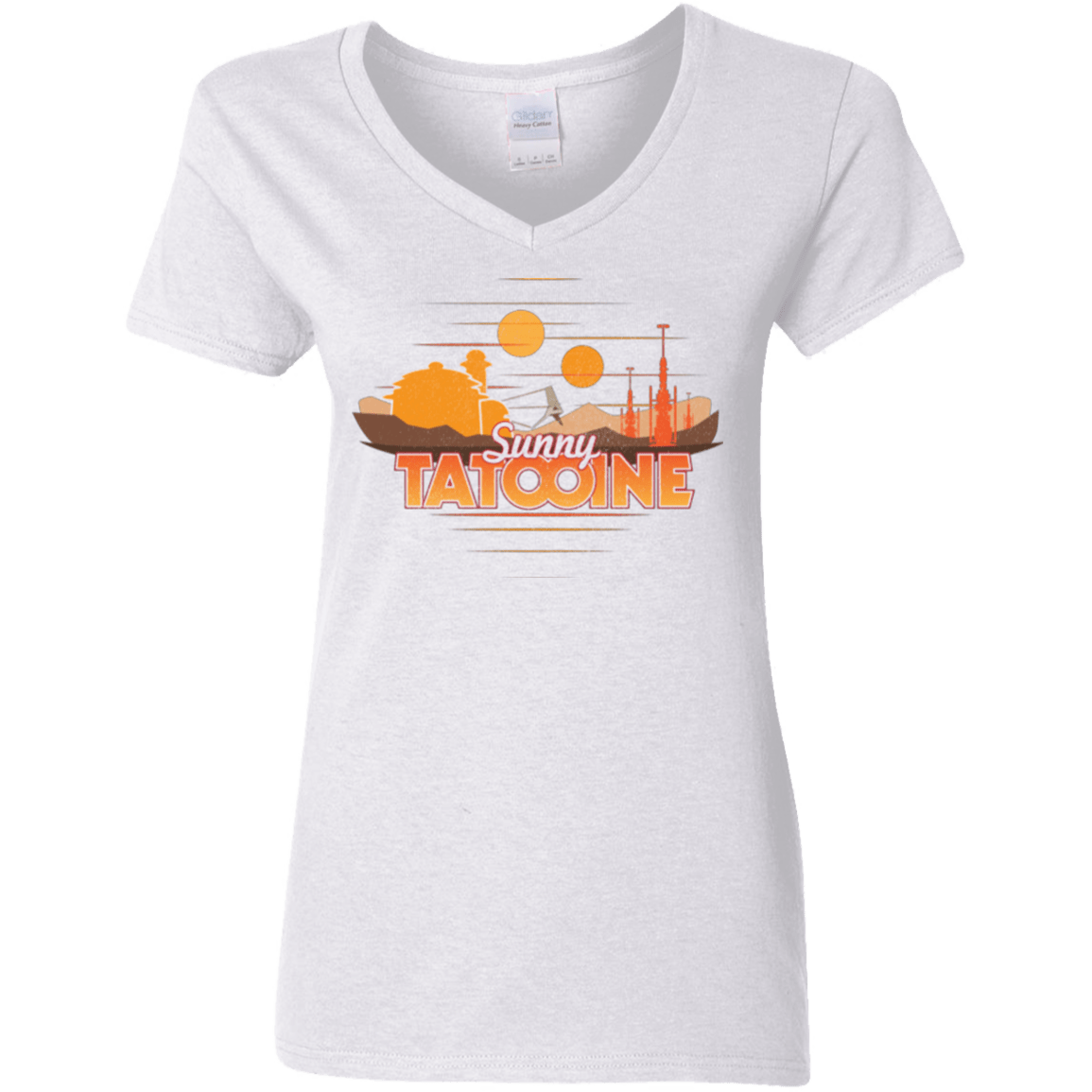 T-Shirts White / S Sunny Tatooine Women's V-Neck T-Shirt