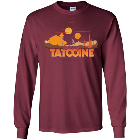 T-Shirts Maroon / YS Sunny Tatooine Youth Long Sleeve T-Shirt