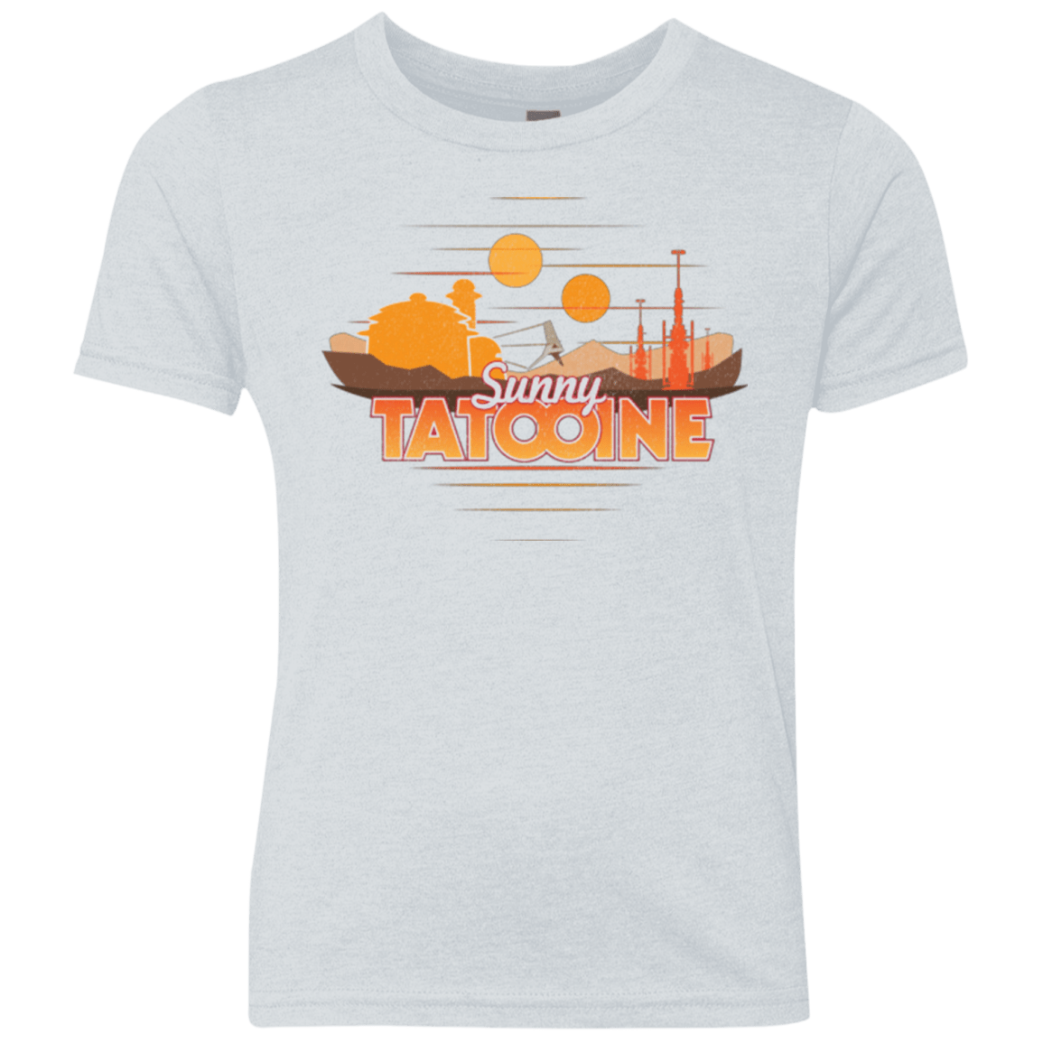 T-Shirts Heather White / YXS Sunny Tatooine Youth Triblend T-Shirt