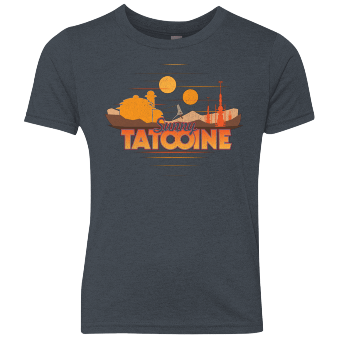 T-Shirts Vintage Navy / YXS Sunny Tatooine Youth Triblend T-Shirt