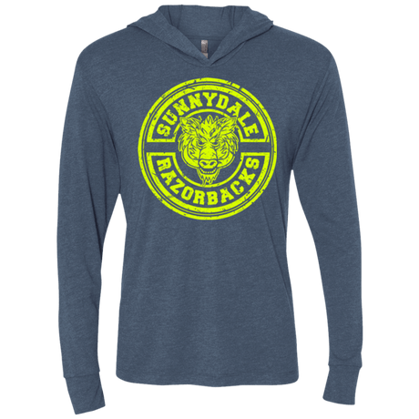 T-Shirts Indigo / X-Small Sunnydale razorbacks Triblend Long Sleeve Hoodie Tee