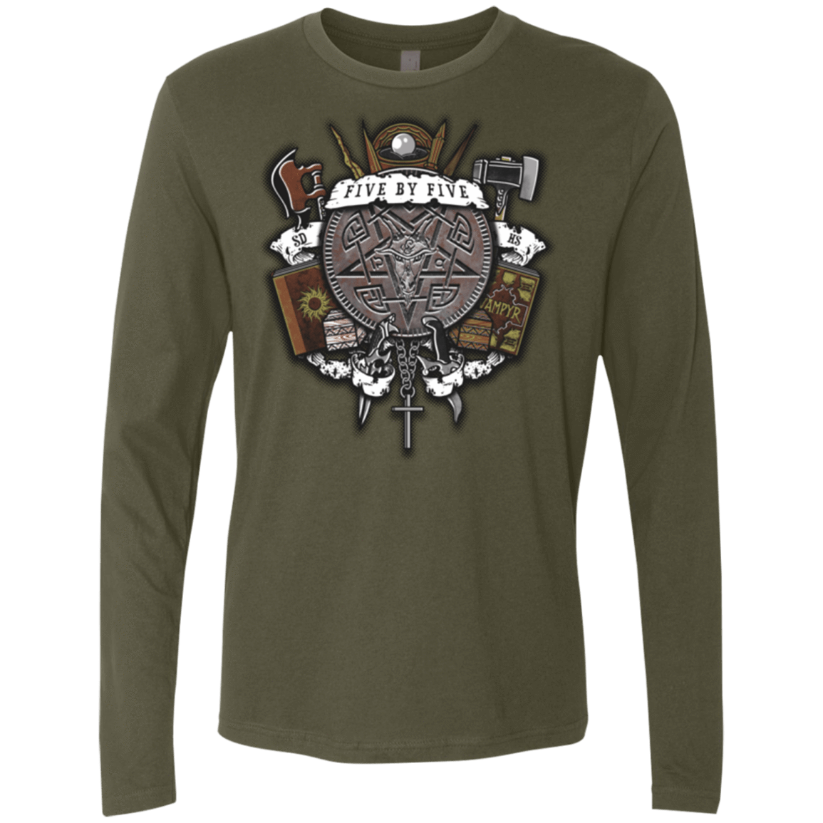 T-Shirts Military Green / Small Sunnydale Slaying Men's Premium Long Sleeve