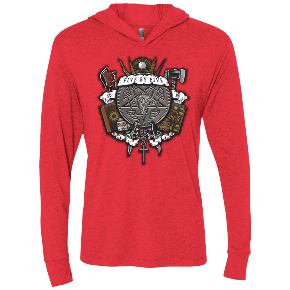 T-Shirts Vintage Red / X-Small Sunnydale Slaying Triblend Long Sleeve Hoodie Tee