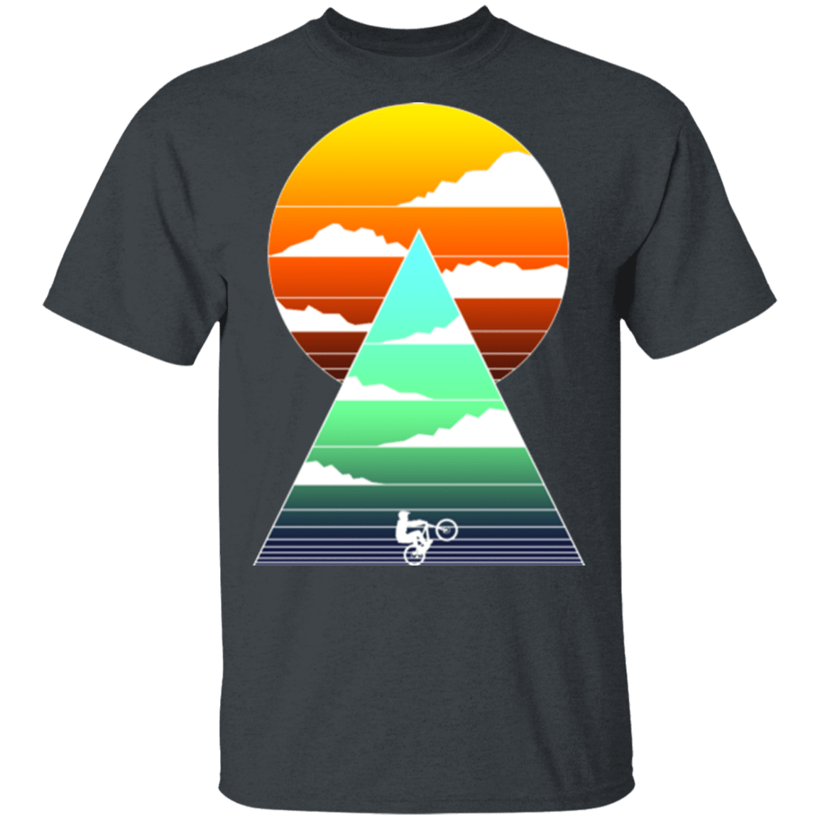 T-Shirts Dark Heather / S Sunrise Bike Ride T-Shirt