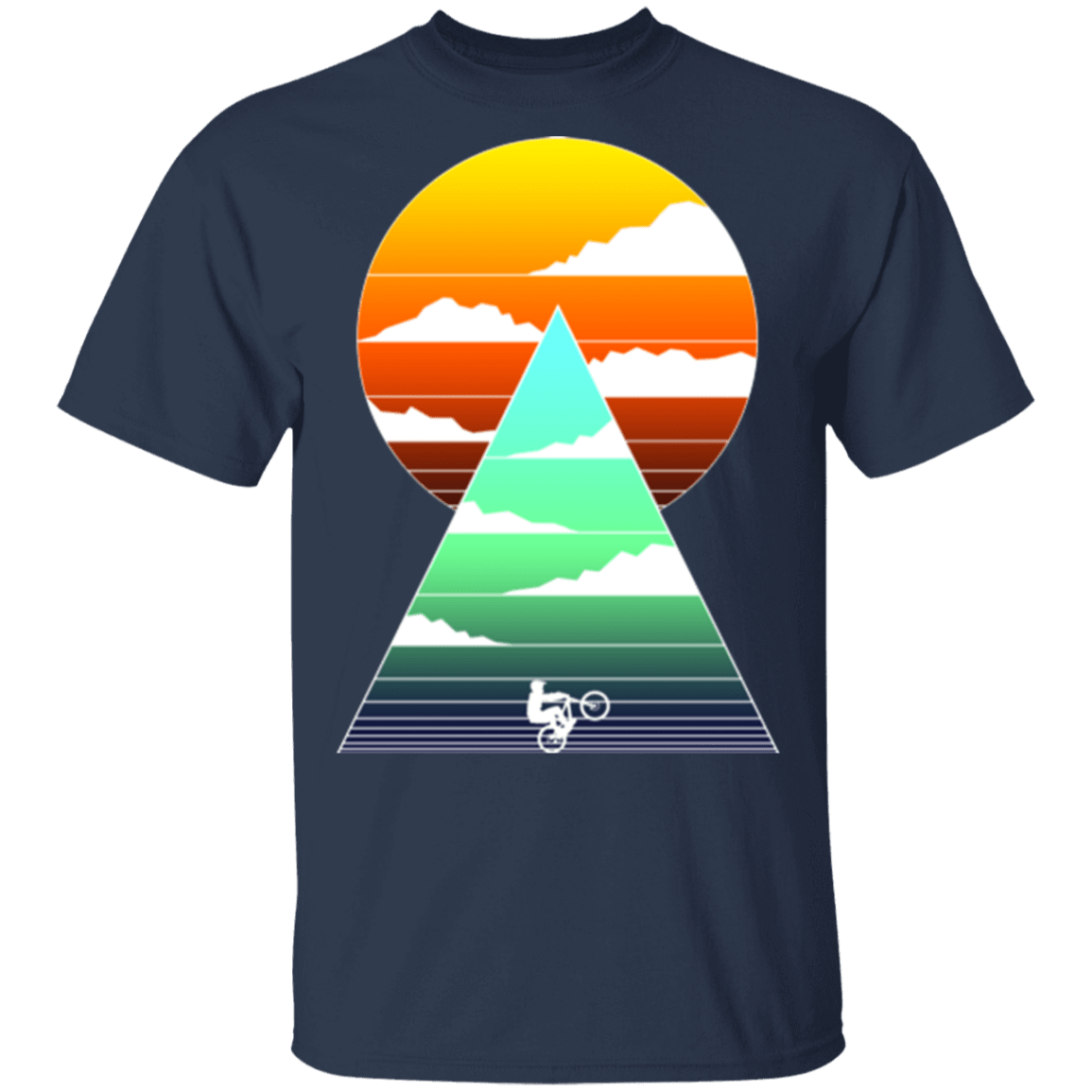 T-Shirts Navy / S Sunrise Bike Ride T-Shirt