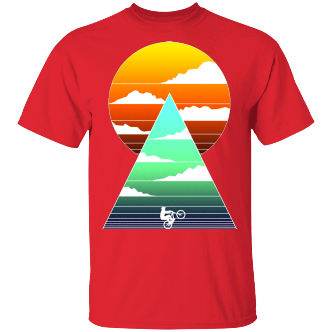 T-Shirts Red / S Sunrise Bike Ride T-Shirt