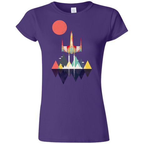 T-Shirts Purple / S Sunset Fighter Junior Slimmer-Fit T-Shirt