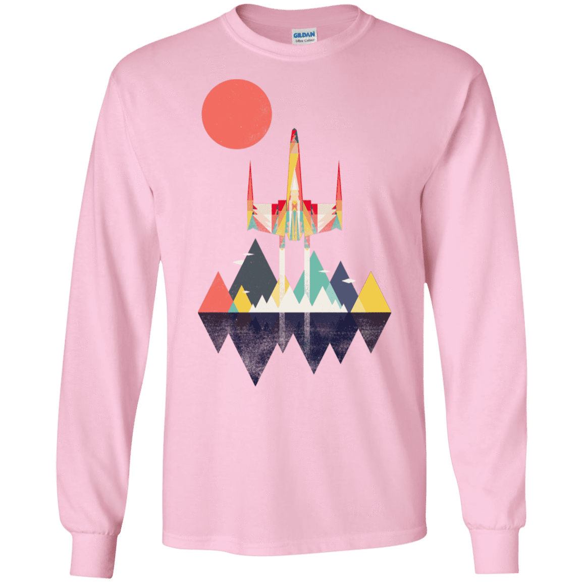 T-Shirts Light Pink / S Sunset Fighter Men's Long Sleeve T-Shirt