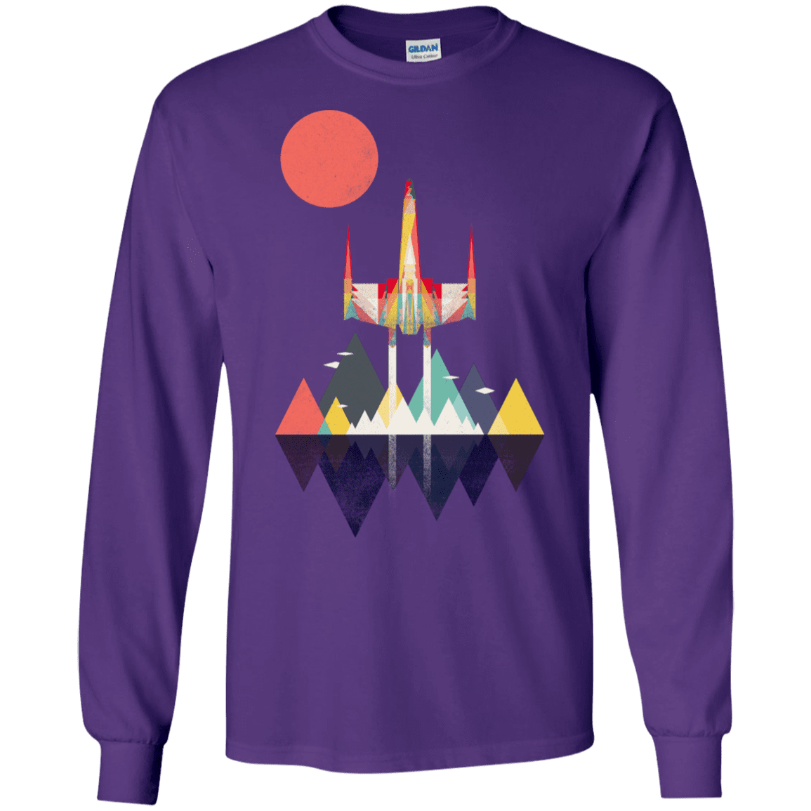 T-Shirts Purple / S Sunset Fighter Men's Long Sleeve T-Shirt