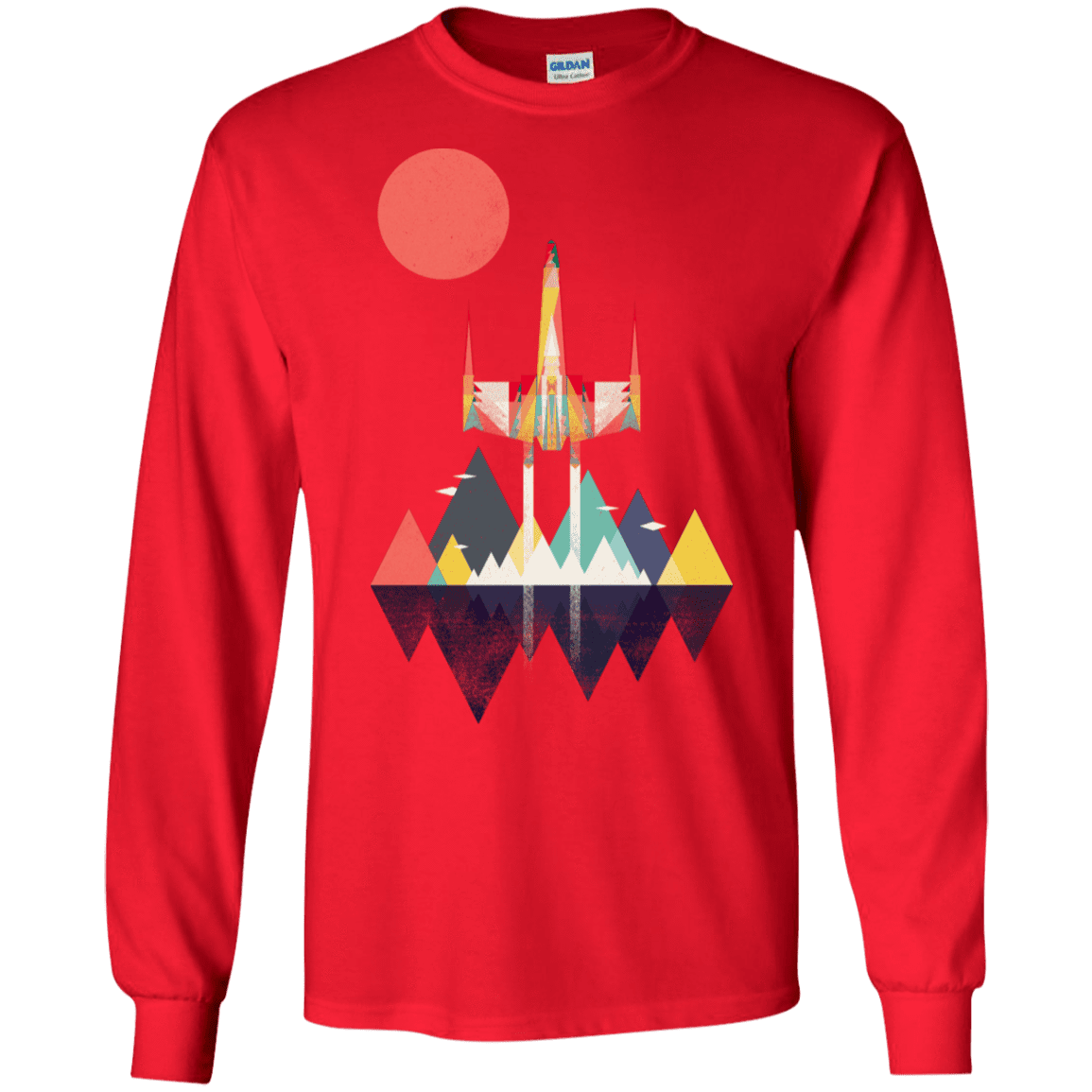 T-Shirts Red / S Sunset Fighter Men's Long Sleeve T-Shirt