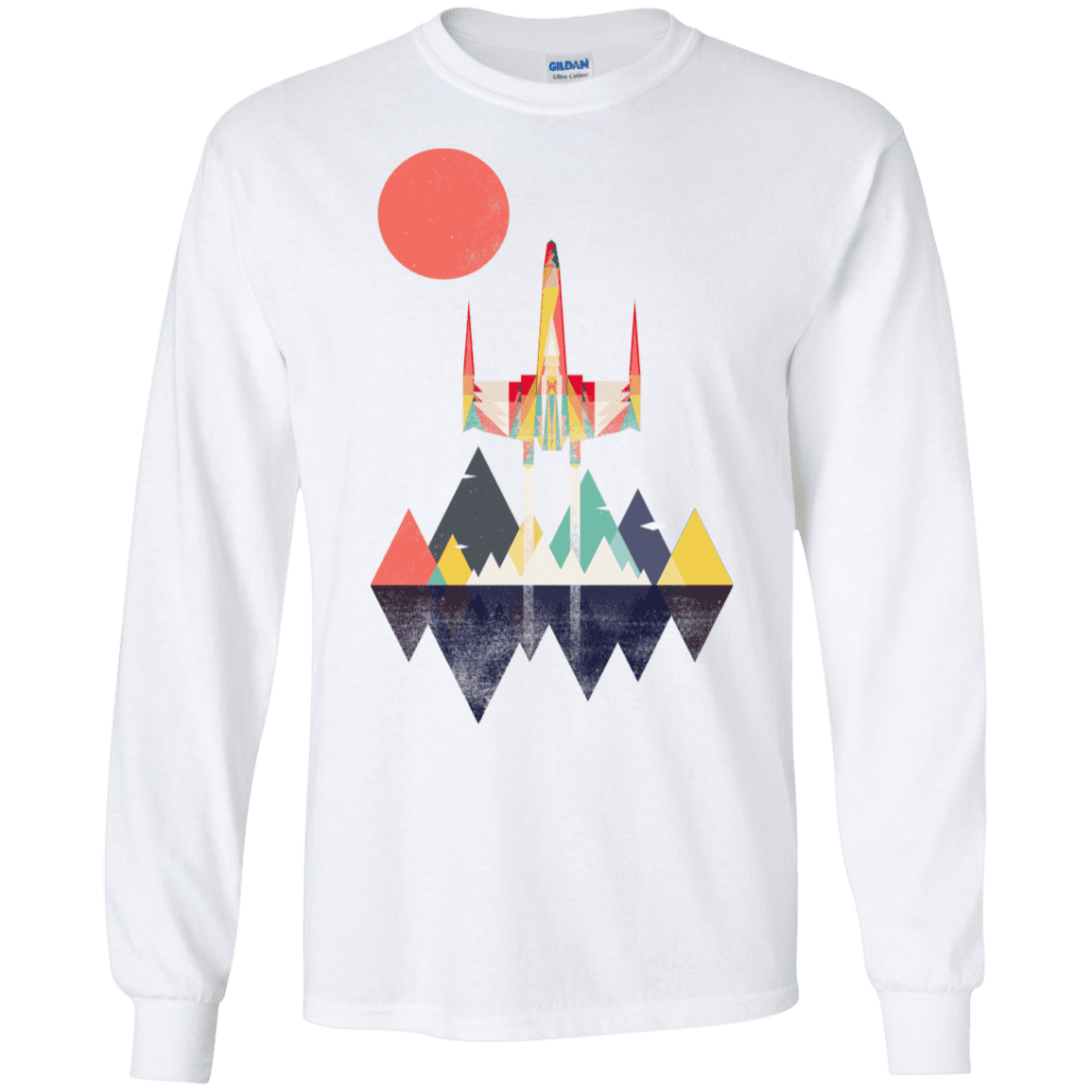 T-Shirts White / S Sunset Fighter Men's Long Sleeve T-Shirt