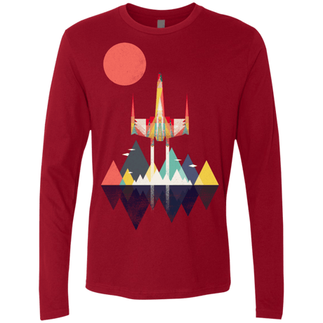 T-Shirts Cardinal / S Sunset Fighter Men's Premium Long Sleeve