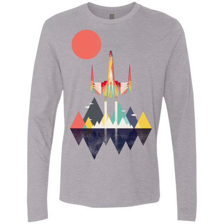 T-Shirts Heather Grey / S Sunset Fighter Men's Premium Long Sleeve